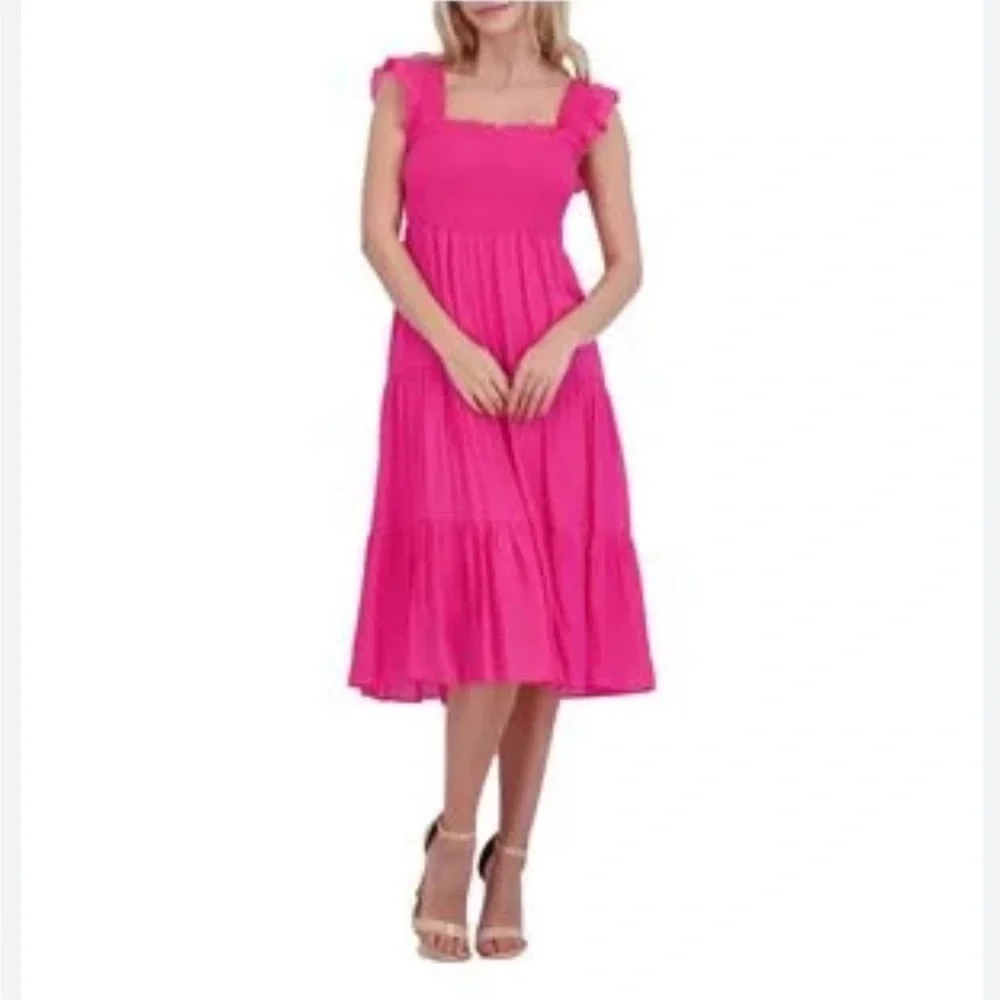 Nanette Lepore Pink Ruffled Garment - Picture 1 of 3